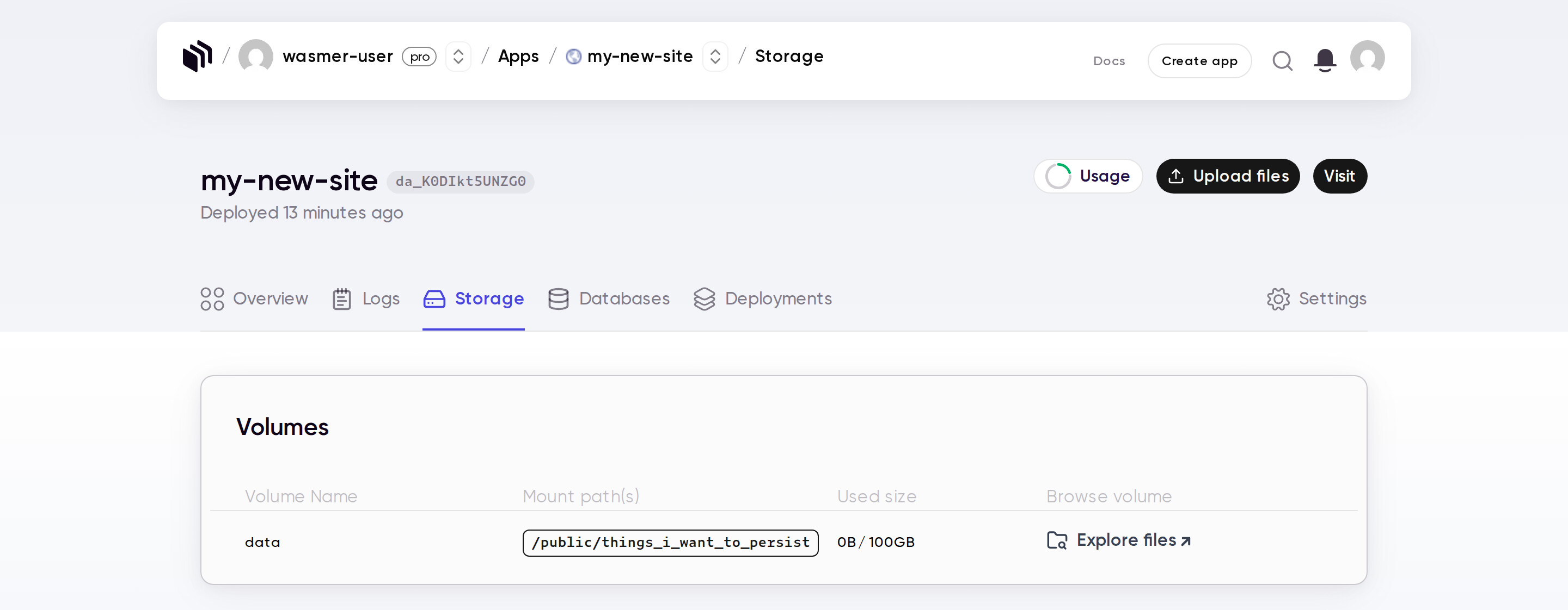 app dashboard